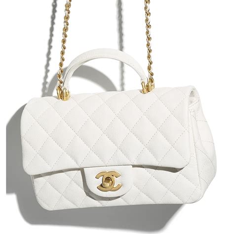 White Chanel flap bag